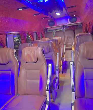 17 Seater Tempo Traveller Interior View